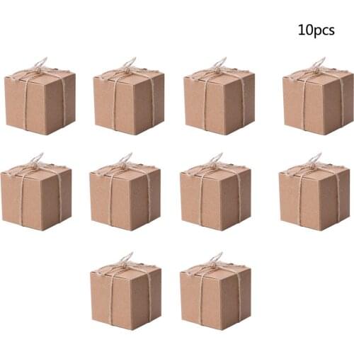 Wedding Candy Box Paper Candy Box Square Shape Wedding Favor Gift Party Supply Packaging Bag Wedding Party Gift