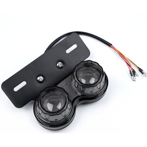LED Motorcycle Dirt Bike Rear Tail Light License Plated Turn Signal Brake Light