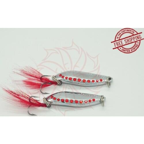 SXY fishing 10g VIB Spoon type ruby Lure Bait Freshwater bait Sea water bait Metal Sequins bait Mustad Fly hook