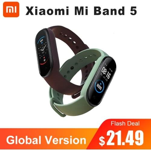 Xiaomi Mi Band 5 Smart Bracelet 4 Color AMOLED Screen Miband 5 Wristband Fitness Tracker Bluetooth Waterproof Smartband Global