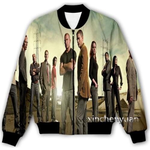 Xinchenyuan New Men/Women 3D Printed Prison Break Casual Jacket Fashion Streetwear Men Loose Sporting Jacket & Coat Q19