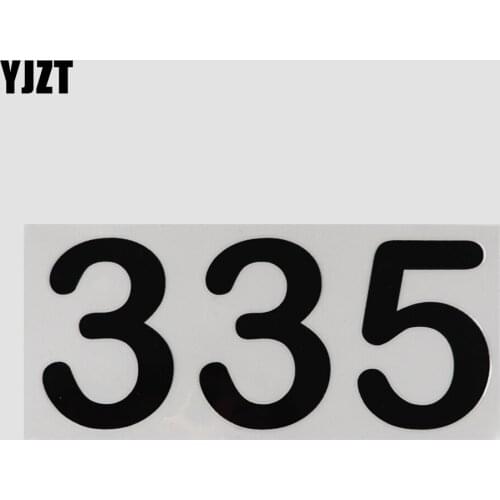 YJZT 16.9CM×7.4CM 335 Number Speed Limit Decal Car Auto Stickers For Car Bumper Window Vinyl 13D-0590