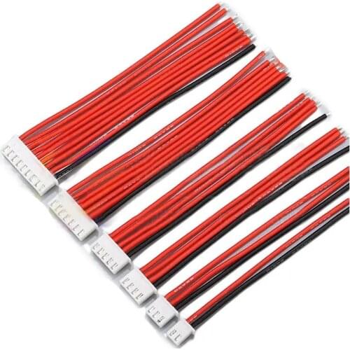 10pcs 2.54XH 22AWG 13CM 1S 2S 3S 4S 6S 8S Balance Cable Silicone Wire for Lipo Batteries - 8S