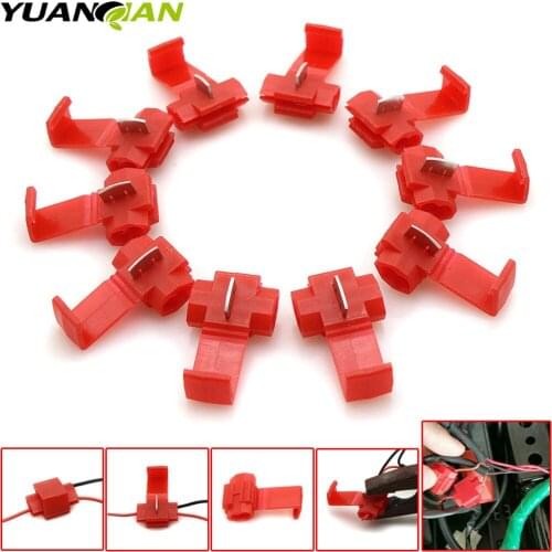 10pcs Wire terminals quick wiring connector cable clamp for AWG 22-18 Wire Connector For Kawasaki z750 z800 honda yamaha Suzuki
