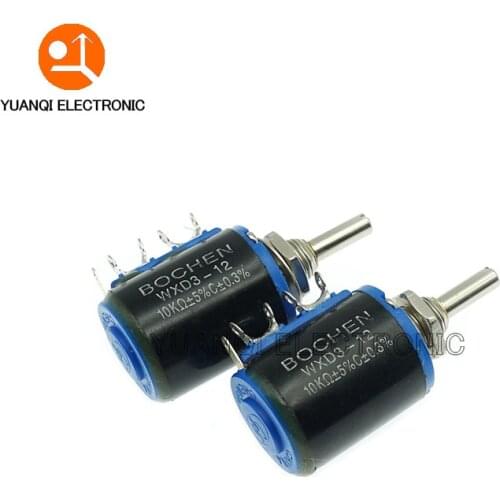 20pcs WXD3-12-1W 100 220 470 1K 2K2 3K3 4K7 10K 22K 33K 47K Ohm 100R 220R 470R 2.2K 3.3K 4.7K WXD3-12 1W Wirewound Potentiometer