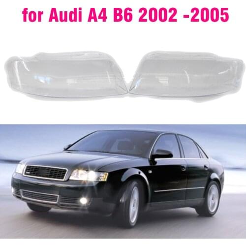 1pcs Car Front Headlight Lens Cover For Audi A4 B6 S4 2002 2003 2004 2005 Auto Lampshade covers