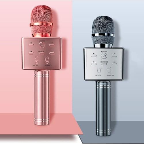 Wireless Bluetooth Microphone Handheld Karaoke Mic Audio For Children Musical Stage Toy Music Singing Speaker Kids Gift