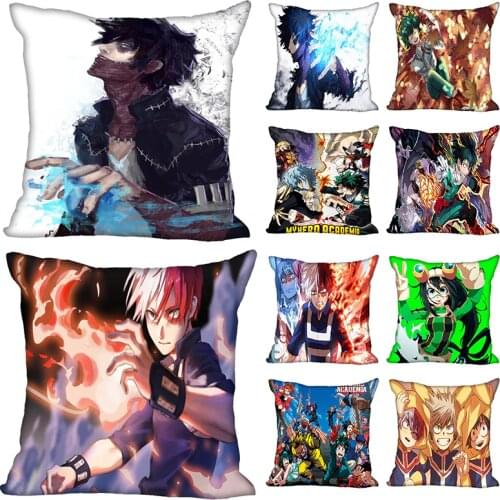Custom Decorative Pillowcase BOKU no Hero Academy Square Zippered Pillow Cover 35X35,40x40,45x45cm(One Side)