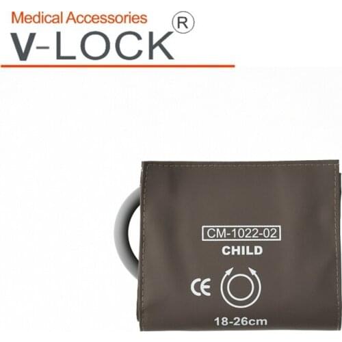 Child arm blood pressure cuff with bladder Single tube imitation leather cuff