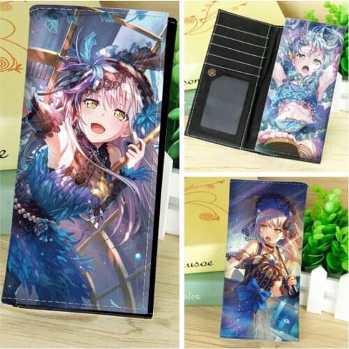 Anime BanG Dream Synthetic Leather Wallet Long Purse with Button Japanese Girls Band