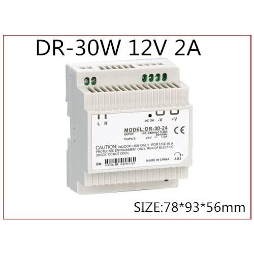 DR-30-12 Din Rail Switching power supply 30W 12VDC 2A Output Free Shipping