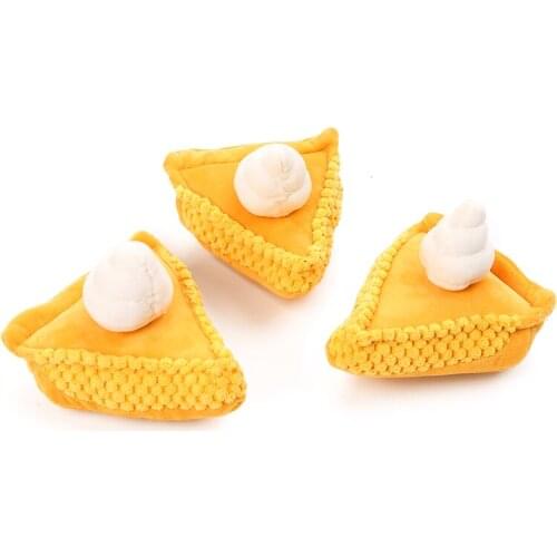 Dog Toy Plush Squeaky Toy Cake Interactive Fidget Toy for Medium and Small Dogs