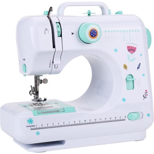 INNE Sewing Machine Household Multifunction Double Thread Mending LED Night Light Mini Professional Manual Patching 12 Stitches