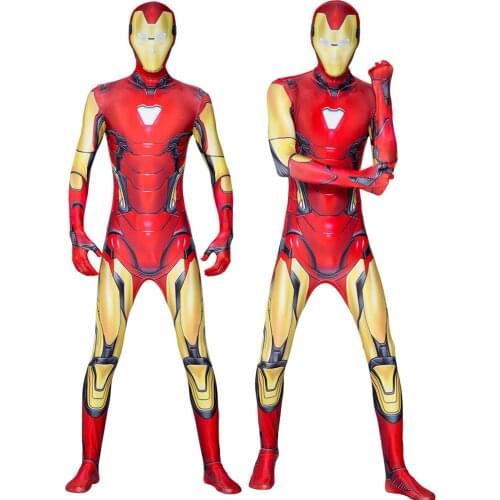 Halloween Iron Man costume With Mask Adult Kids Endgame Superheroes Kids Jumpsuit Costume Adult Child Carnival Party