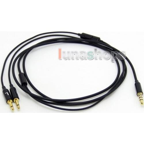 LN004651 3.5mm To 2.5mm With Mic Remote 5N OFC Cable Soft Light weight Cord for B&W Bowers & Wilkins P3 headphone