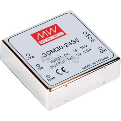MEAN WELL original SDM30-48S5 5V 5A meanwell SDM30 5V 25W DC-DC Regulated Single Output Converter
