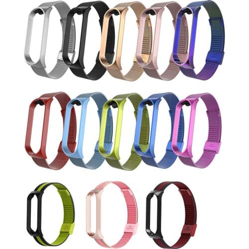 Strap For Xiaomi Mi Band 3 4 5 Wrist Metal Bracelet Screwless Stainless Steel MIband for Mi Band 4 3 5 Strap Wristbands Pulseira