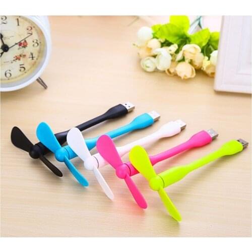 Mini Portable Flexible Bendable USB Fan for Power Bank Laptop PC AC Charger Hand Fan Computer Summer Gadget