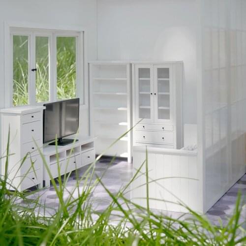 Dollhouse Miniature Furniture Mini Sofa 1/12 Play Set Life Scene Decor