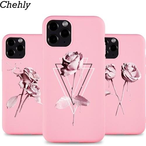 Fashion Phone Case for iPhone 6s 7 8 11 12 Mini Plus Pro X XS MAX XR SE 2020 Flowers Cases Soft Silicone TPU Accessories Covers