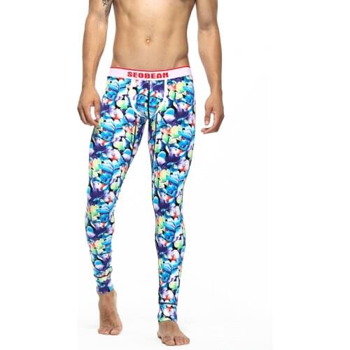 Mens long underwear Classic fashion Fall Winter Men Trend printing sexy underwear men men underwear pants sexy underwear men