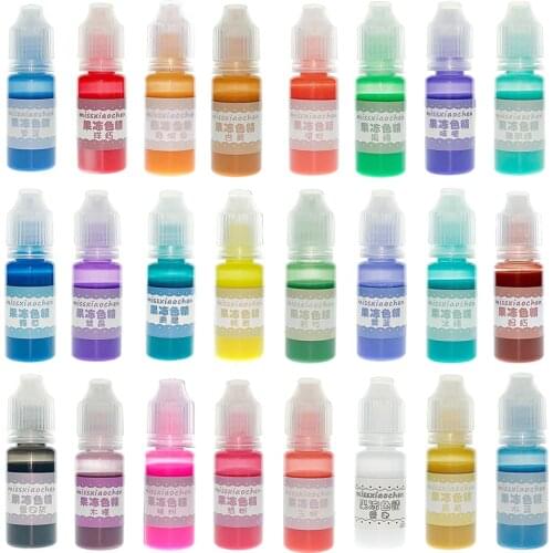 10g 24 Translucent Jelly Colors Epoxy Resin UV Glue For Silicone Mold Liquid Pigment Dye DIY Jewelry Making Handmade Crafts