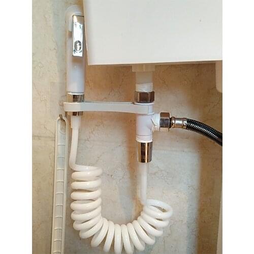 1/2 port portable fart washer toilet flusher pressurized handheld shower set bidet water spray function