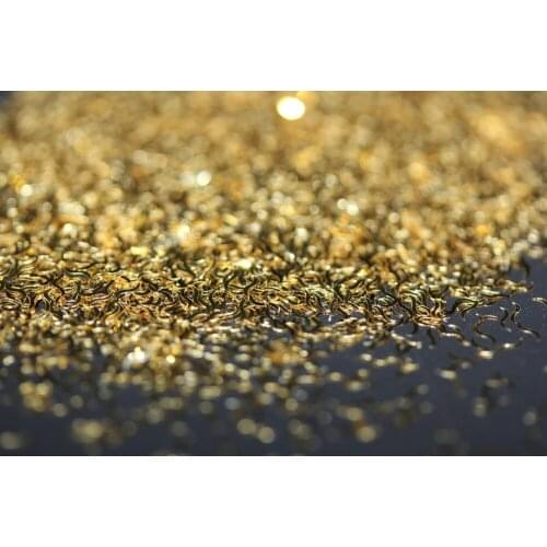 Champagne Tinsel Bar Shape Wavy Glitter 2mm