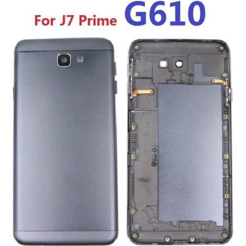For Samsung Galaxy J7 Prime G610F G610M G610K G610L G610S Rear Battery Cover Back Door Case with Side Button