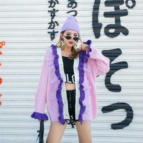 2019 Autumn Women Fashion Knitted Cardigans Sexy Deep V-neck Ladies High Quality Single Breasted Elegant Mesh Cardigan Sweaters