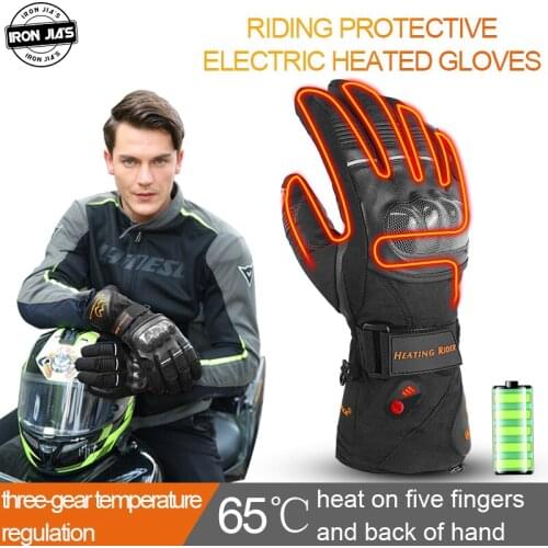 Winter Motorcycle Gloves for Men Touch Screen Heated Guantes Battery Powered Waterproof guantes termicos hombre Riding Gloves