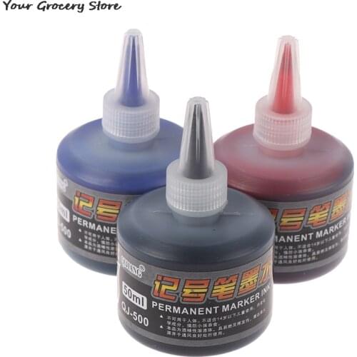 1pc 50ml Permanent Instantly Dry Graffiti Black Blue Red Oil Marker Pen Refill Ink For Marker Pens
