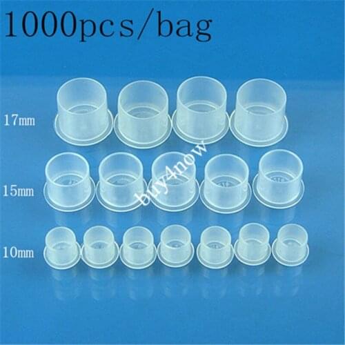 1000PCS Big17mm high quiality tattoo ink cups with a BASE INK CUPS For Tattoo Gun Needle Ink Tips Grips Kits HOT SALE