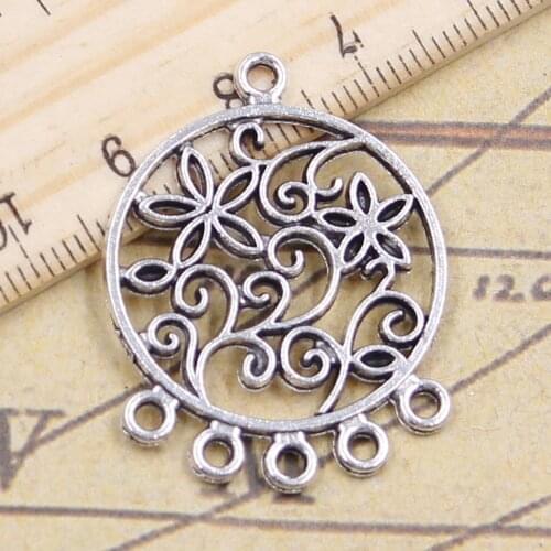 12pcs Charms Native Indian Dream Catcher 35x26mm Tibetan Pendants Antique Jewelry Making DIY Handmade Craft