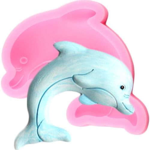 3D Animals Dolphin Silicone Mold Cake Decorating Tools Fondant Chocolate Gumpaste Candy Moulds Polymer Clay Resin Soap Moulds