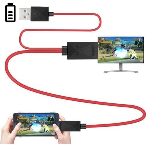 6.5 Feet MHL Micro-USB to HDMI Adapter Converter Cable 1080P HDTV for Android Devices S3 S4 S5 Note 3 Note 2 No