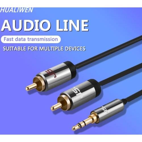 3.5mm Jack Audio Splitter Cable Male to Male 2 Headphone Microphone Auxiliary Extension Cable Suitable For Speaker Computer
