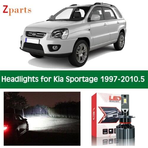 Car Bulbs For 1997 - 2010 Kia Sportage LED Headlight Headlamp Low Beam High Beam Canbus Lights Auto Lighting Accessories Parts