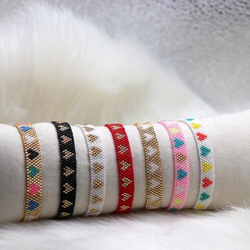 ZHONGVI 2021 Miyuki Bracelet For Women Weaving Heart Adjustable Jewelry Friendship Boho Colorful Zircon Bracelets Gift Wholesale