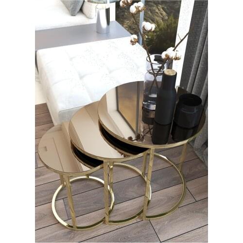 Bronze Mirror Gold Zigon Coffee Table Pad wohnzimmertisch طاولة غرفة معيشة столик из стекла