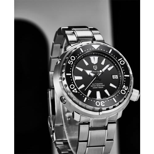 PAGANI DESIGN New 300M Diver Mens Sports Mechanical Watch NH35 Ceramic Bezel Sapphire Glass Waterproof Automatic Watch relogio