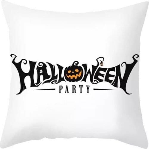 Halloween Spooky Cushion Cover Outdoor Pillow Cover Bedroom Home Decor Pumpkin Happy Halloween 45*45