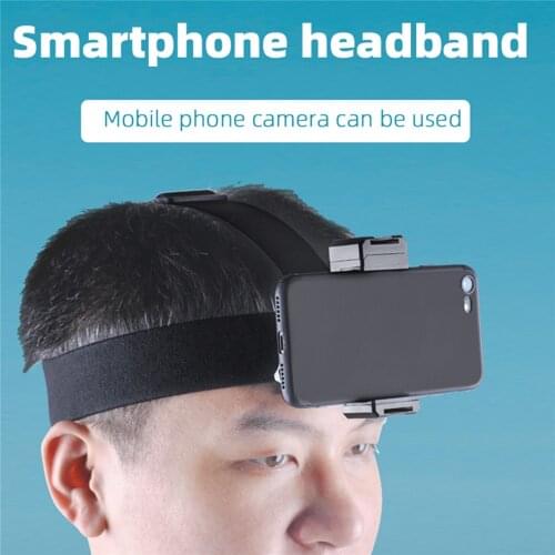 Phone/Camera Holder ABS Head Strap Adjustable Holder Headband with Phone Clip Bracket for Phone/ Sports Camera Accessories