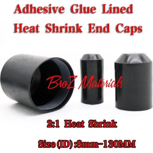 Hot Sale Adhesive Glue Lined 2:1 Heat Shrink End Caps High voltage cable Diameter 55mm-130mm, Length 70-150mm 1pcs