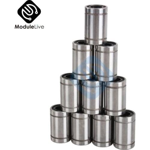 LM8UU Ball Bearings 8mm 8 MM Bushing 3D Printers Parts Rail Linear 8mm*15mm*24mm Long Rod Shaft Part Aluminum Bush Diy Kit