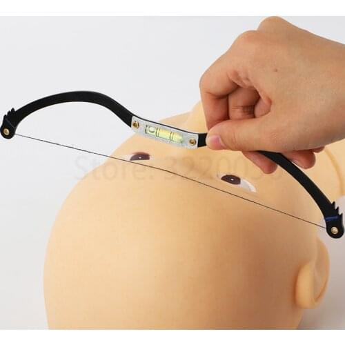 Microblading Eyebrow Ruler Mapping Kit Permanent Makeup Eyebrow Arrow Line Ruler with Mapping String for Brow Microshading Maker