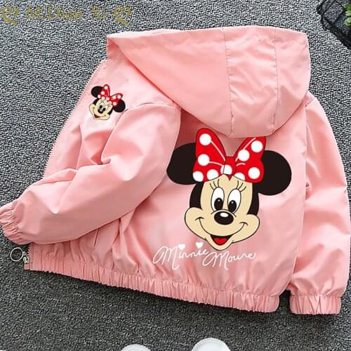 Autumn New Childrens Clothing Cartoon Minnie Jacket Baby Boys Girls Baby Outing Clothes Jacket Children Zipper Cardigan Jacket