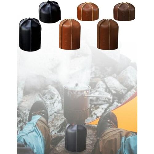 Outdoor ​Gas Tank Cover Leather Case Tank Protective Case Fuel Cylinder Storage Bag Canister Cover Portable for Camping Access