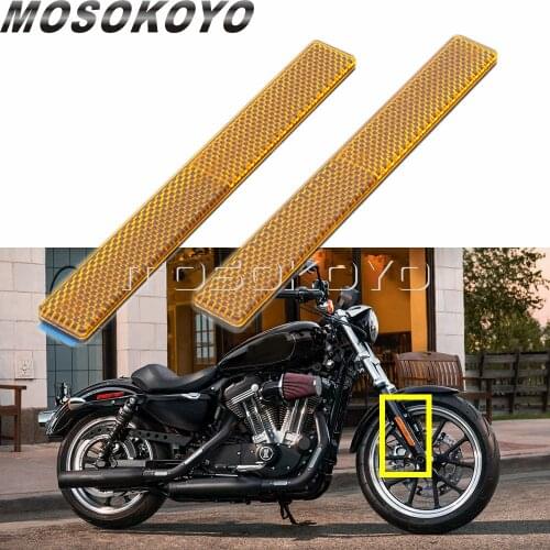 1 Pair Motorcycle Front Fork Leg Reflector Reflective Safety Warning Sticker for Dirt Bikes ATV Universal All Bikes Cars Trucks
