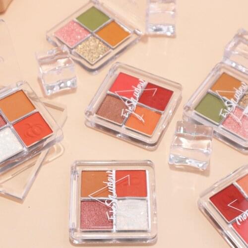 Makeup Eyeshadow 4-Color Pearlescent Eye Shadow Palette Makeup Tools for Women Eye Make Up Cosmetic Gift